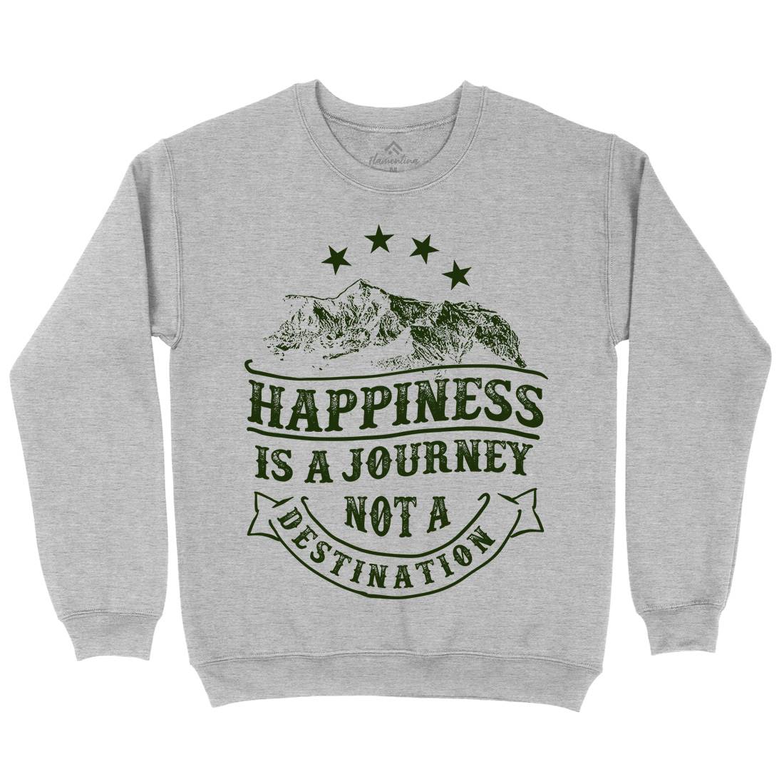 Happiness Is A Journey Kids Crew Neck Sweatshirt Quotes C941