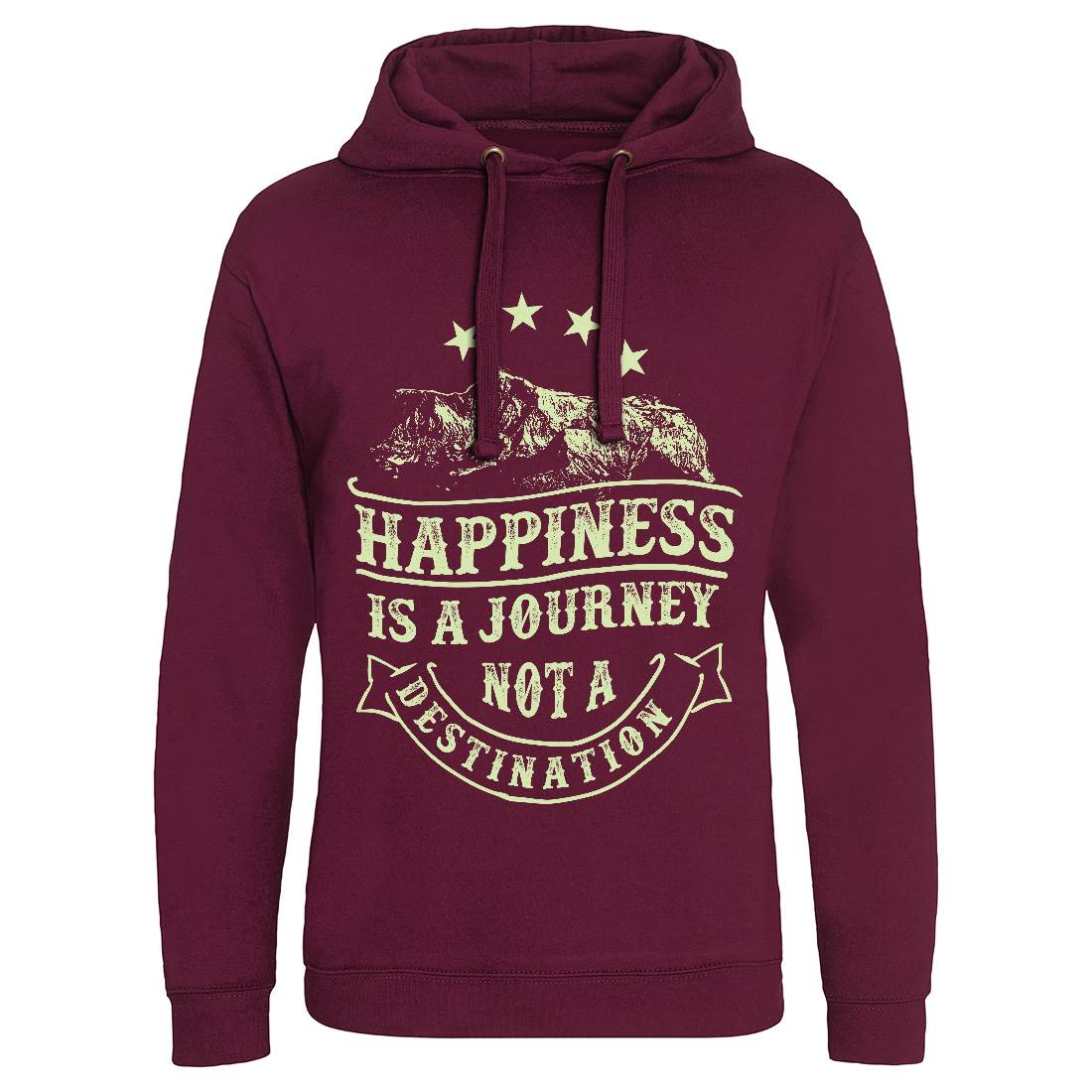 Happiness Is A Journey Mens Hoodie Without Pocket Quotes C941