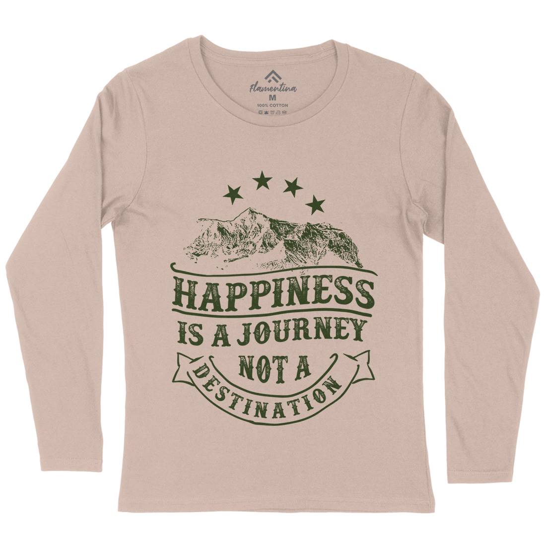 Happiness Is A Journey Womens Long Sleeve T-Shirt Quotes C941