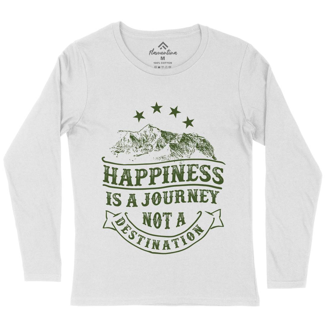 Happiness Is A Journey Womens Long Sleeve T-Shirt Quotes C941
