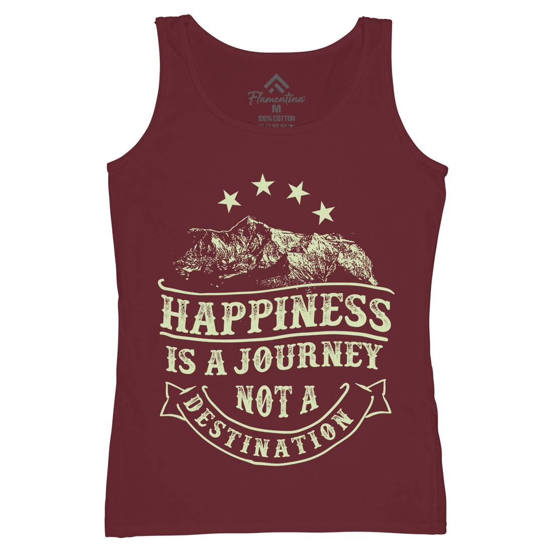 Happiness Is A Journey Womens Organic Tank Top Vest Quotes C941