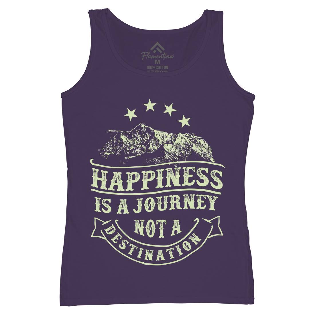 Happiness Is A Journey Womens Organic Tank Top Vest Quotes C941