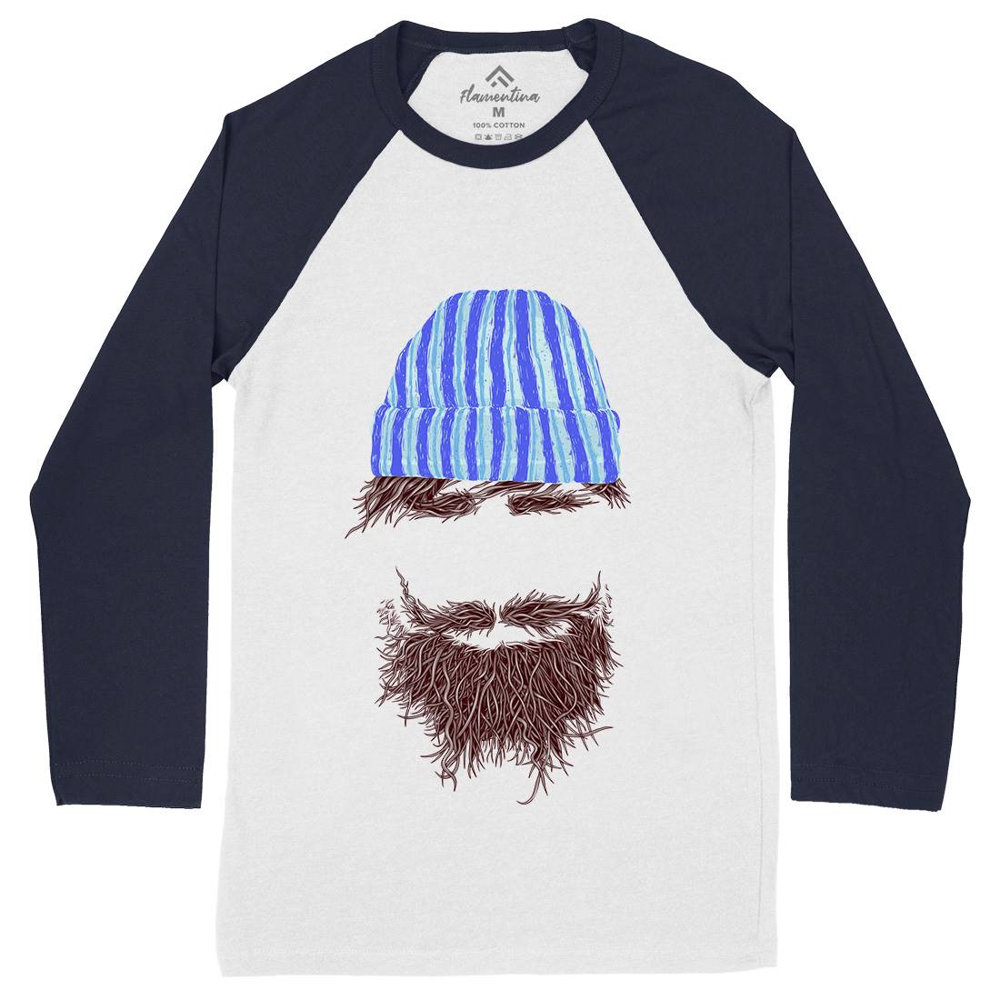 Hipster Mens Long Sleeve Baseball T-Shirt Barber C942
