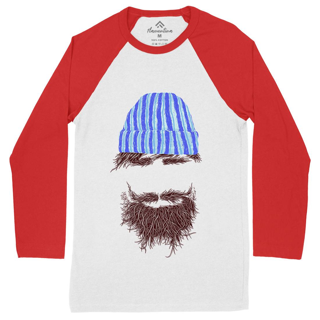 Hipster Mens Long Sleeve Baseball T-Shirt Barber C942