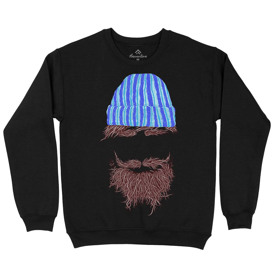 Hipster Mens Crew Neck Sweatshirt Barber C942