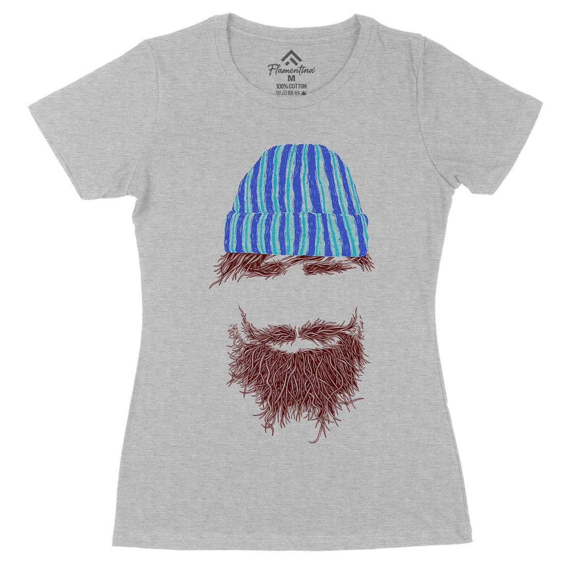 Hipster Womens Organic Crew Neck T-Shirt Barber C942