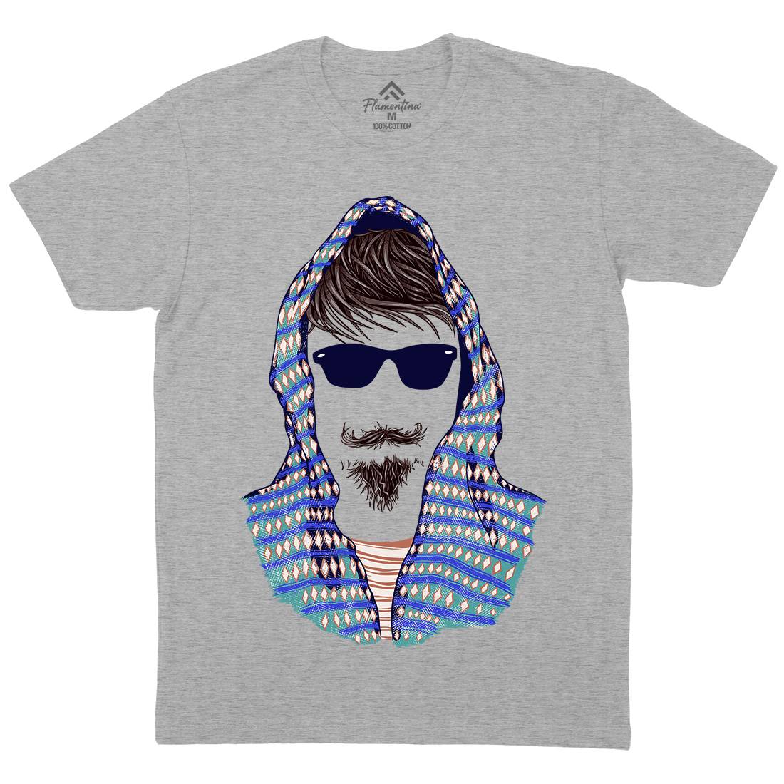 Hipster Mens Crew Neck T-Shirt Barber C943