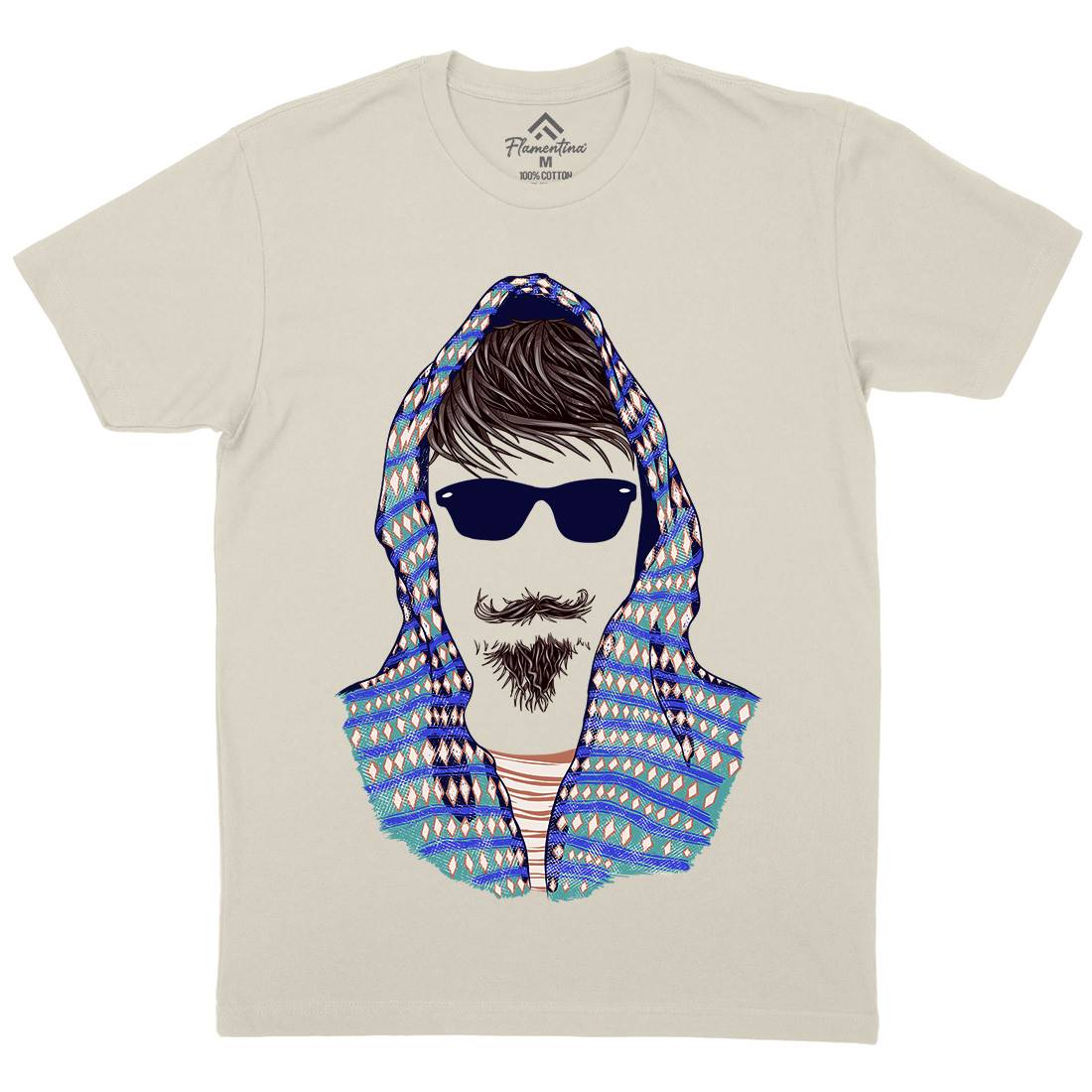 Hipster Mens Organic Crew Neck T-Shirt Barber C943