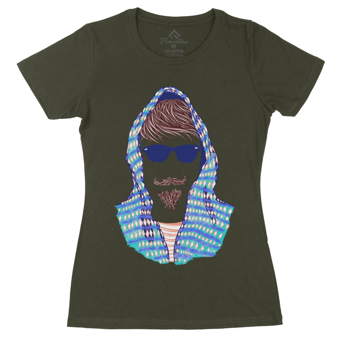 Hipster Womens Organic Crew Neck T-Shirt Barber C943