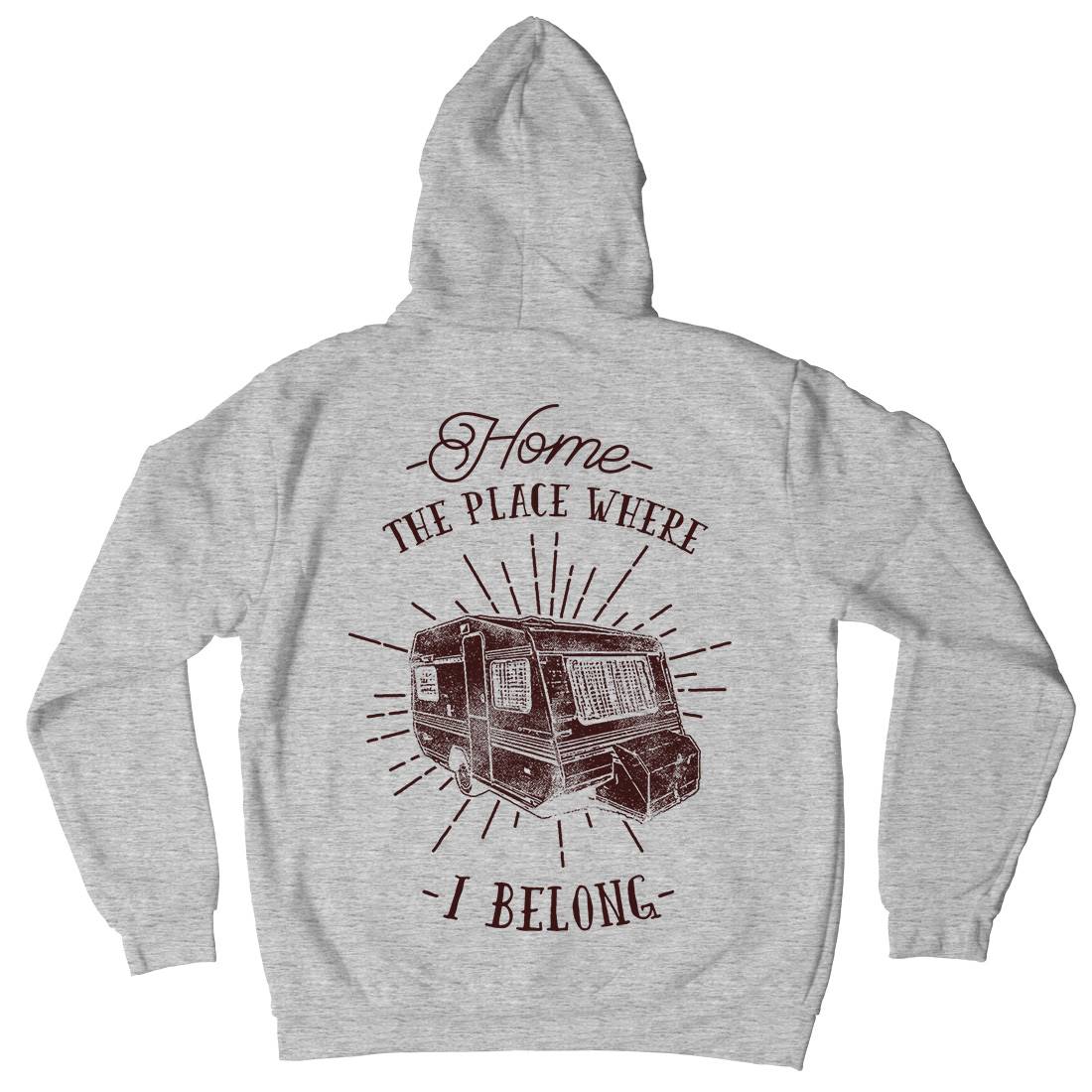 Home The Place Where I Belong Kids Crew Neck Hoodie Nature C944