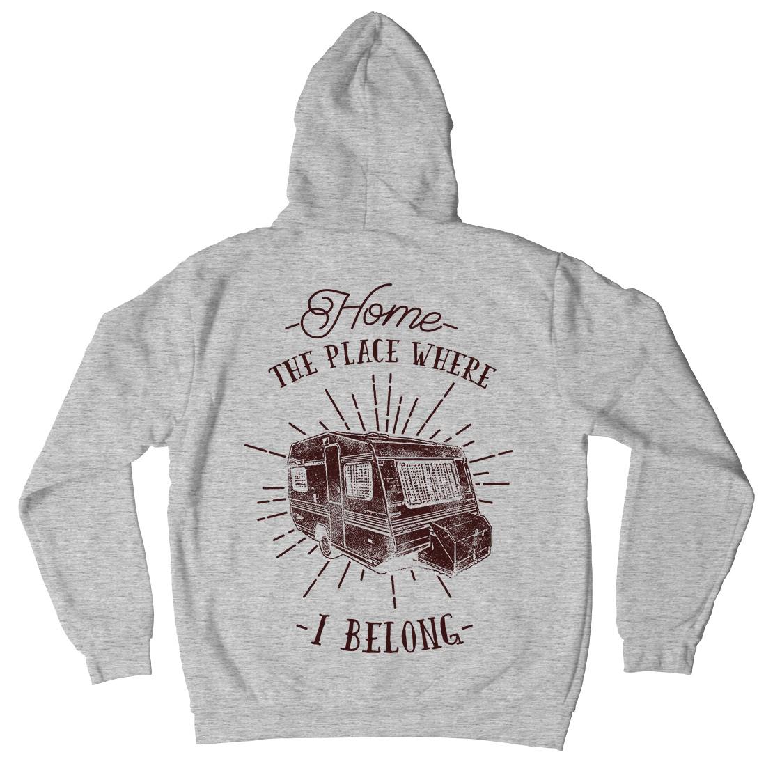 Home The Place Where I Belong Mens Hoodie With Pocket Nature C944