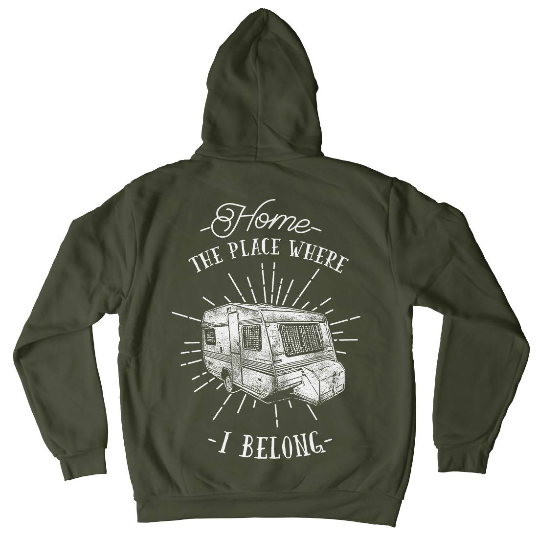 Home The Place Where I Belong Kids Crew Neck Hoodie Nature C944