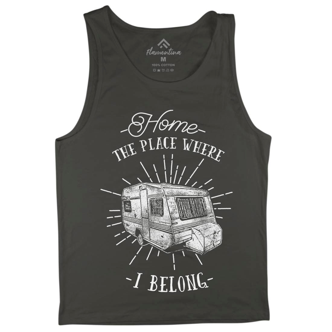 Home The Place Where I Belong Mens Tank Top Vest Nature C944