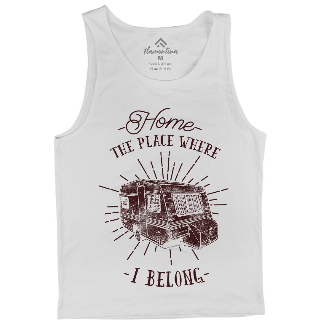Home The Place Where I Belong Mens Tank Top Vest Nature C944