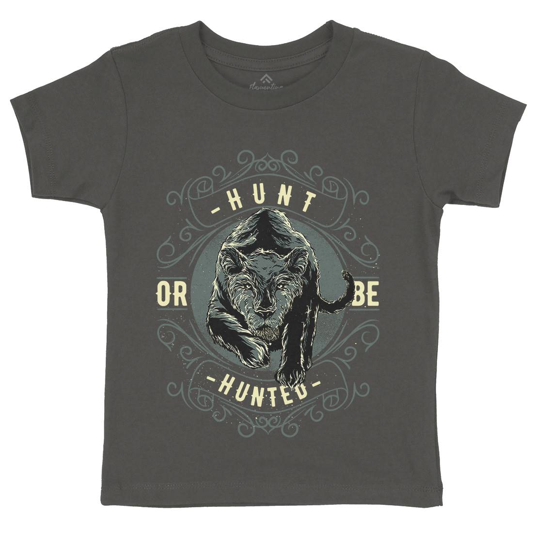 Hunt Or Be Hunted Kids Crew Neck T-Shirt Nature C945
