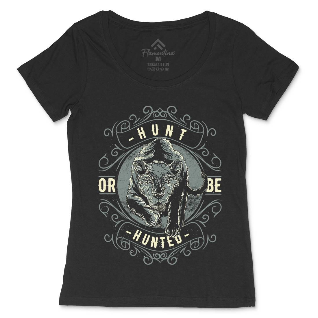 Hunt Or Be Hunted Womens Scoop Neck T-Shirt Nature C945