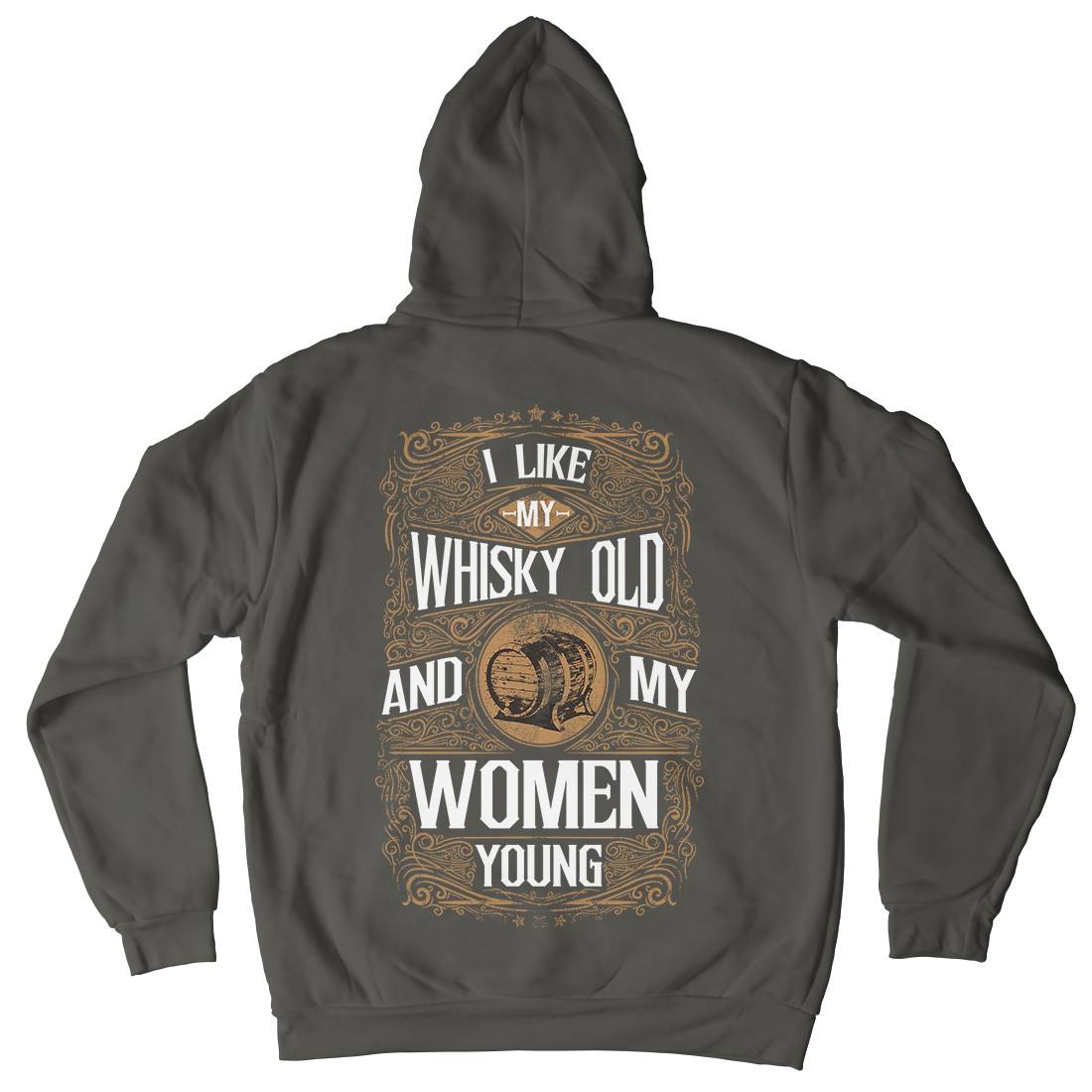 I Like My Whisky Old Kids Crew Neck Hoodie Drinks C946