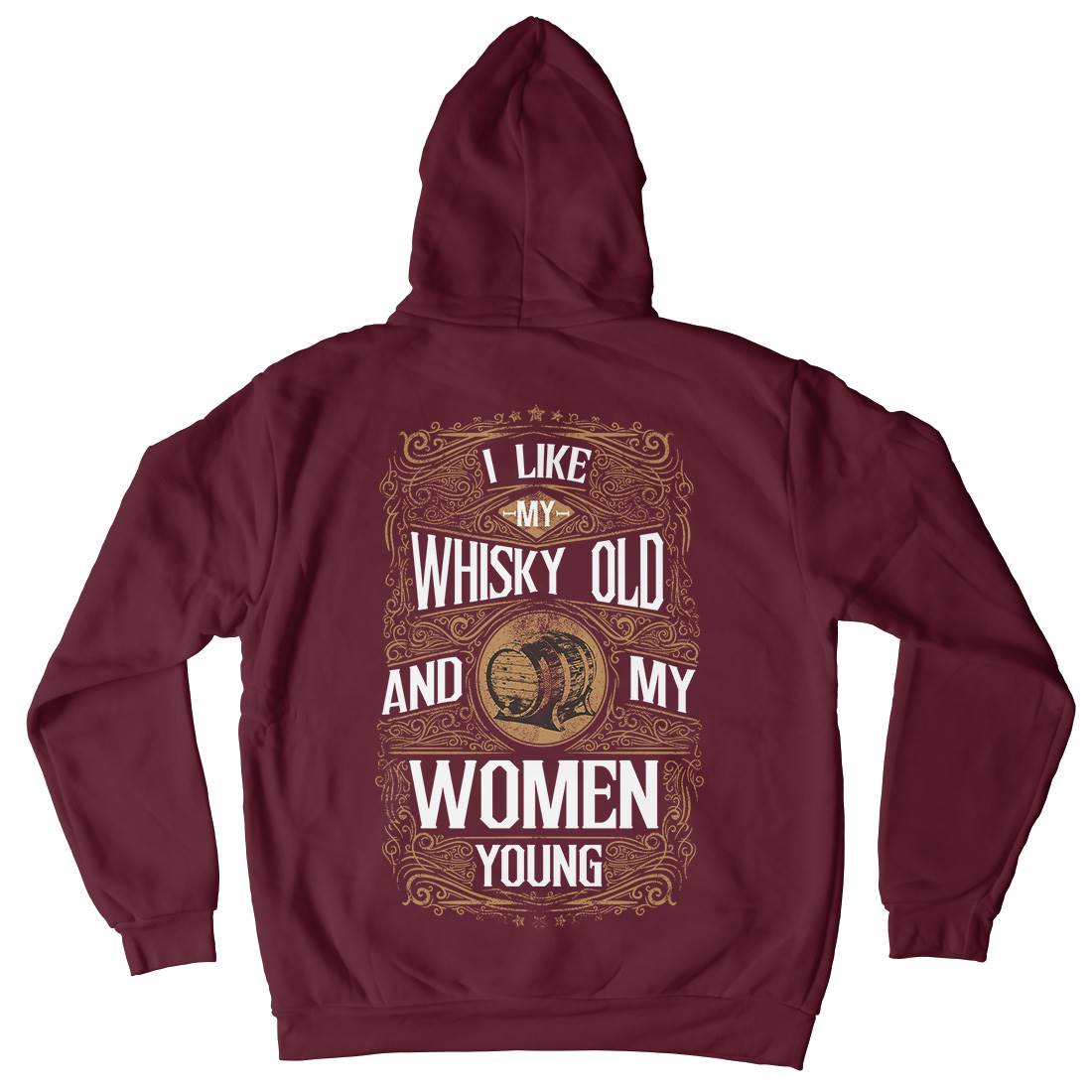 I Like My Whisky Old Mens Hoodie With Pocket Drinks C946