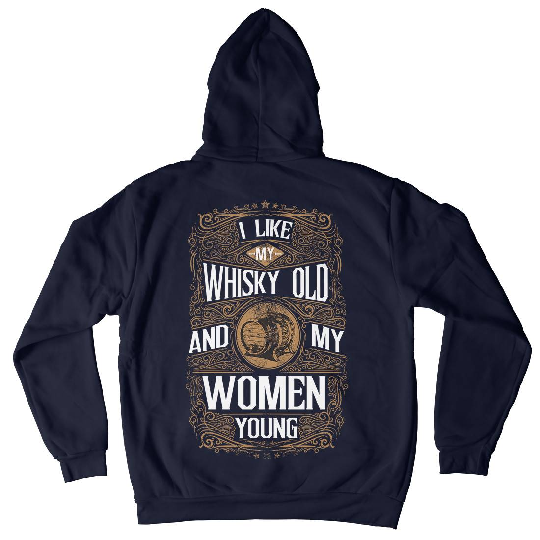 I Like My Whisky Old Mens Hoodie With Pocket Drinks C946