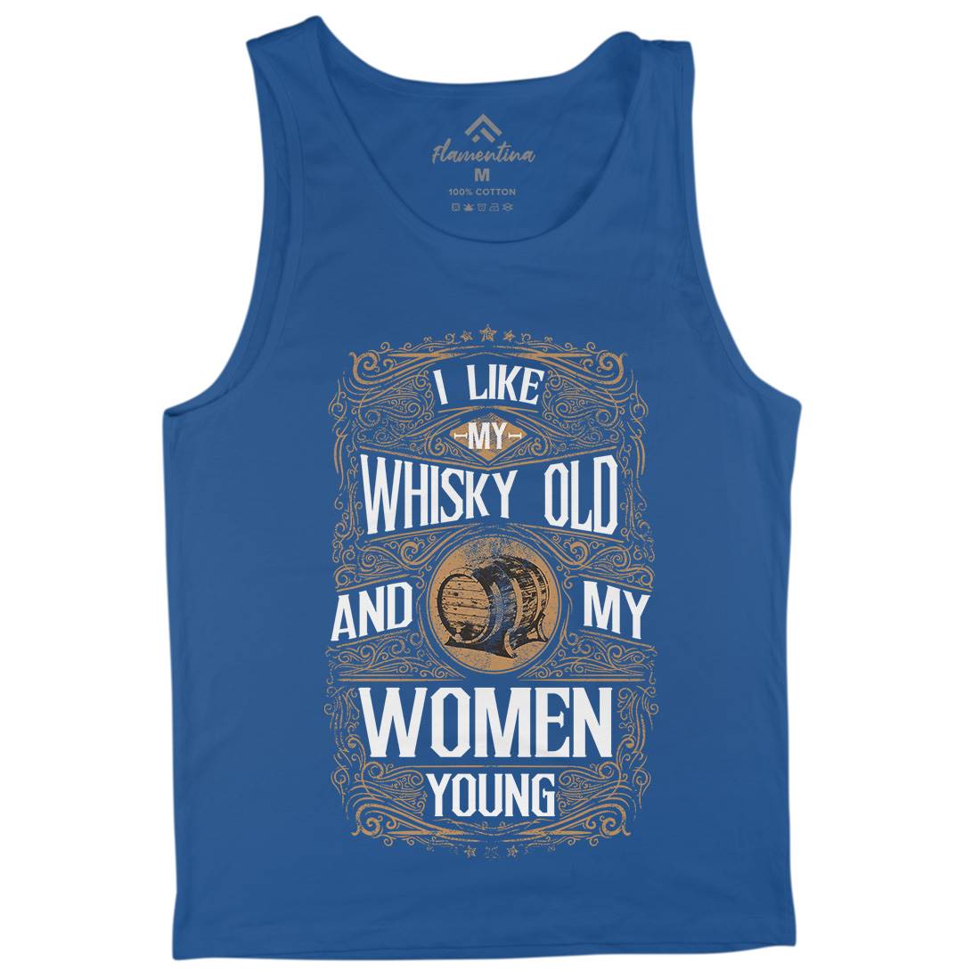 I Like My Whisky Old Mens Tank Top Vest Drinks C946