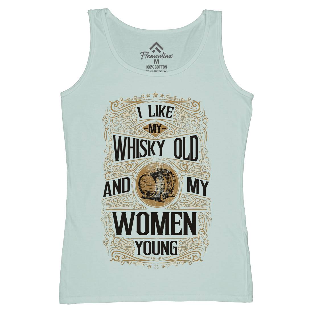 I Like My Whisky Old Womens Organic Tank Top Vest Drinks C946