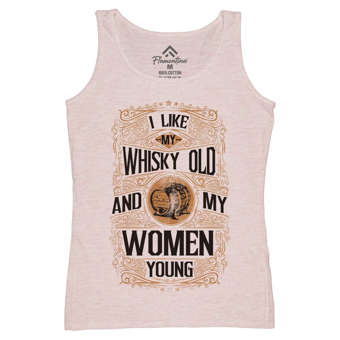 I Like My Whisky Old Womens Organic Tank Top Vest Drinks C946