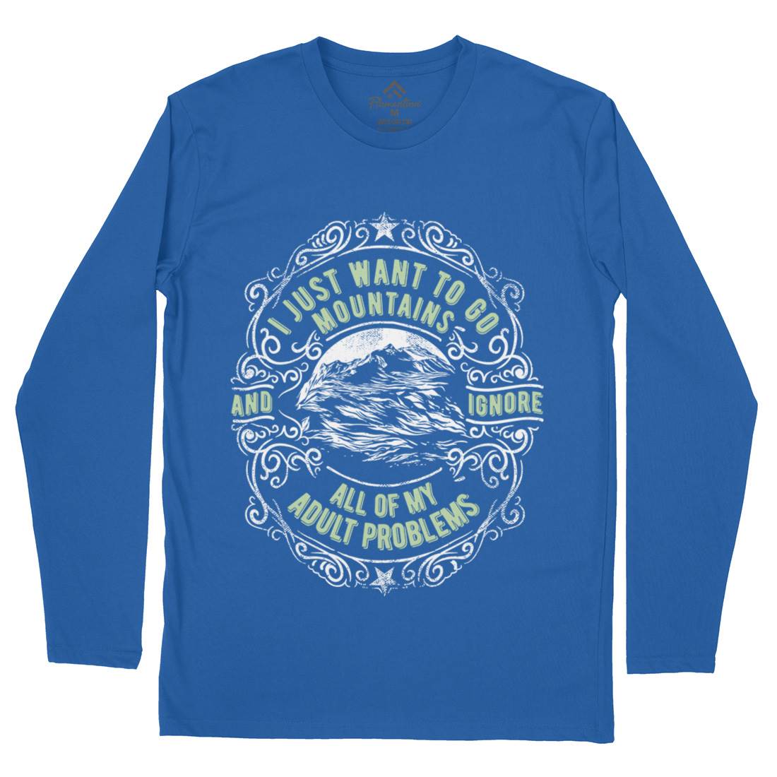 I Want To Go Mountains Mens Long Sleeve T-Shirt Nature C948