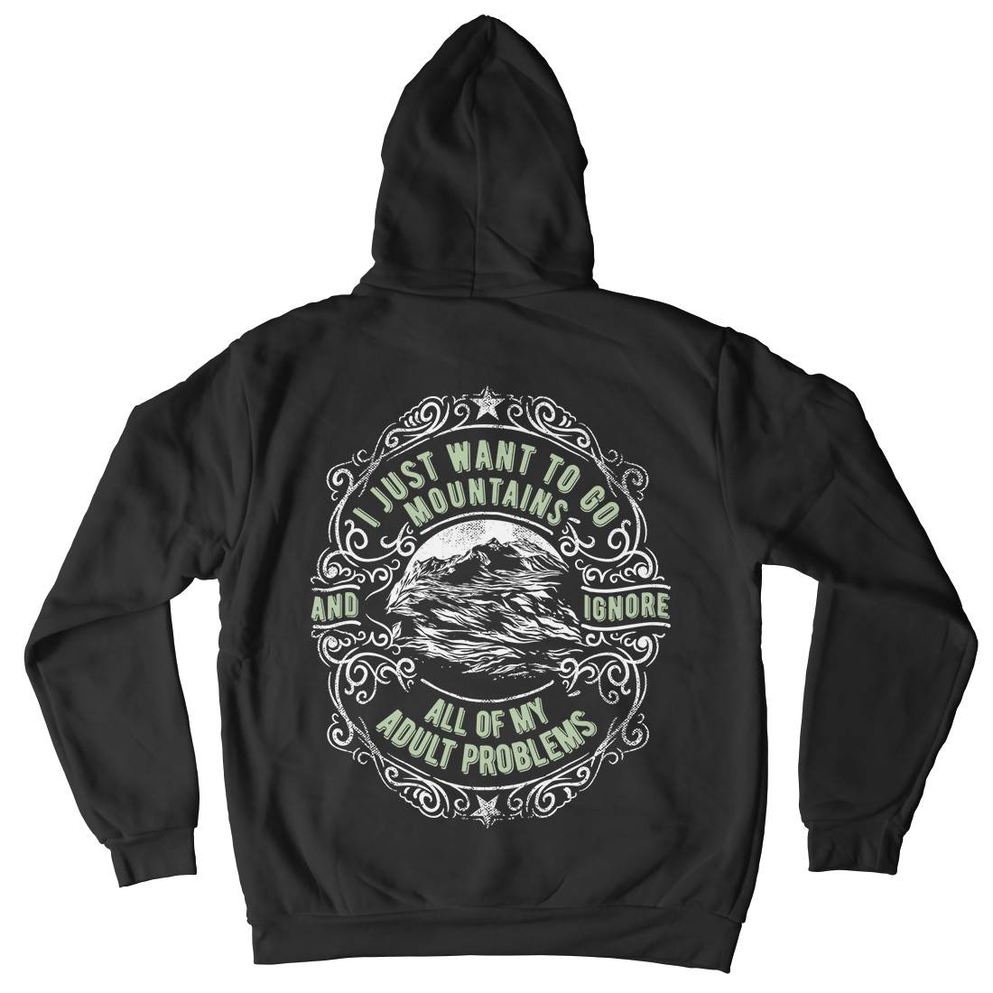 I Want To Go Mountains Kids Crew Neck Hoodie Nature C948