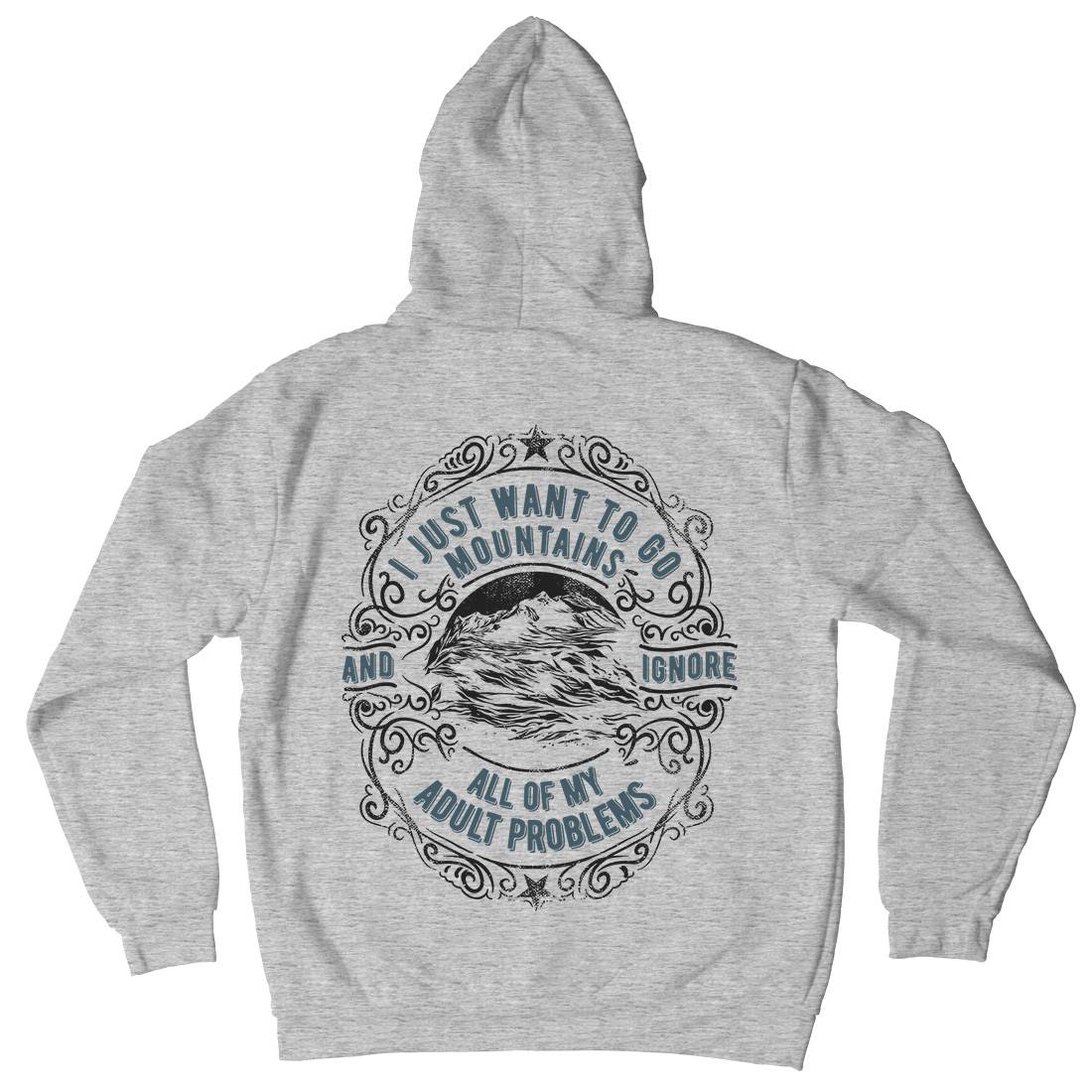 I Want To Go Mountains Mens Hoodie With Pocket Nature C948