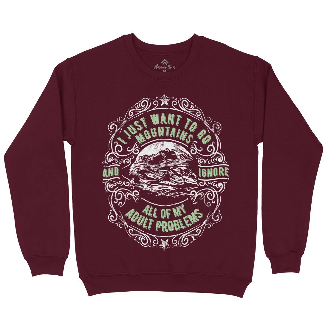 I Want To Go Mountains Mens Crew Neck Sweatshirt Nature C948