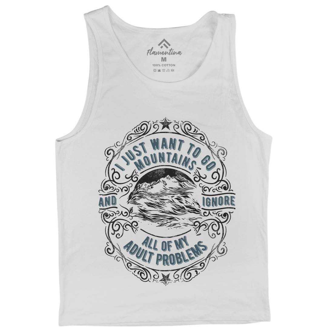 I Want To Go Mountains Mens Tank Top Vest Nature C948