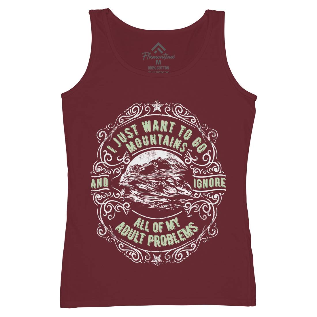 I Want To Go Mountains Womens Organic Tank Top Vest Nature C948