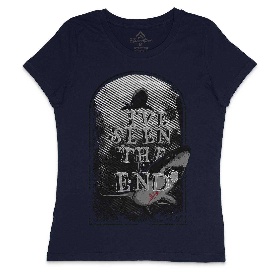 I&#39;ve Seen The End Womens Crew Neck T-Shirt Navy C949
