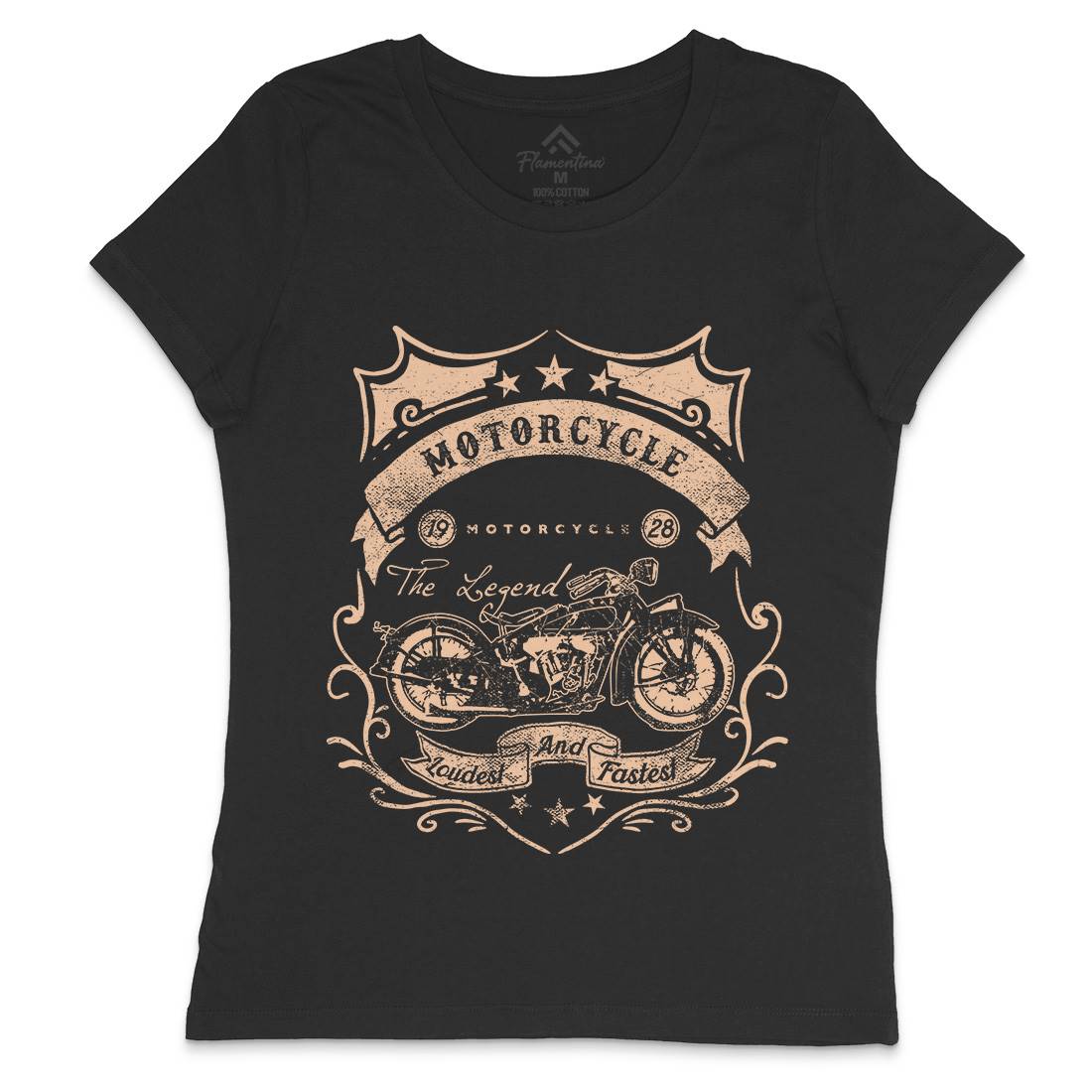 Motorcycle Club Womens Crew Neck T-Shirt Motorcycles C952