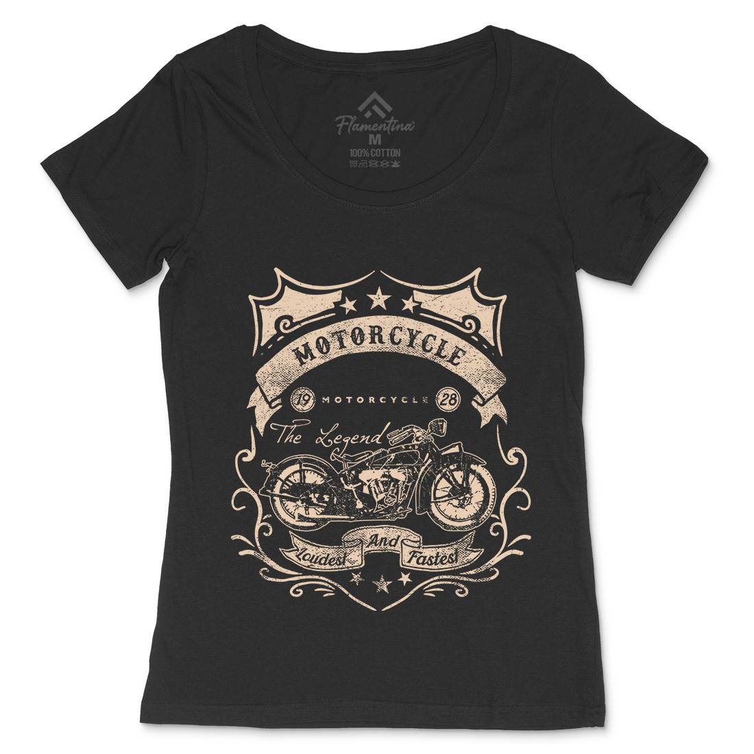 Motorcycle Club Womens Scoop Neck T-Shirt Motorcycles C952