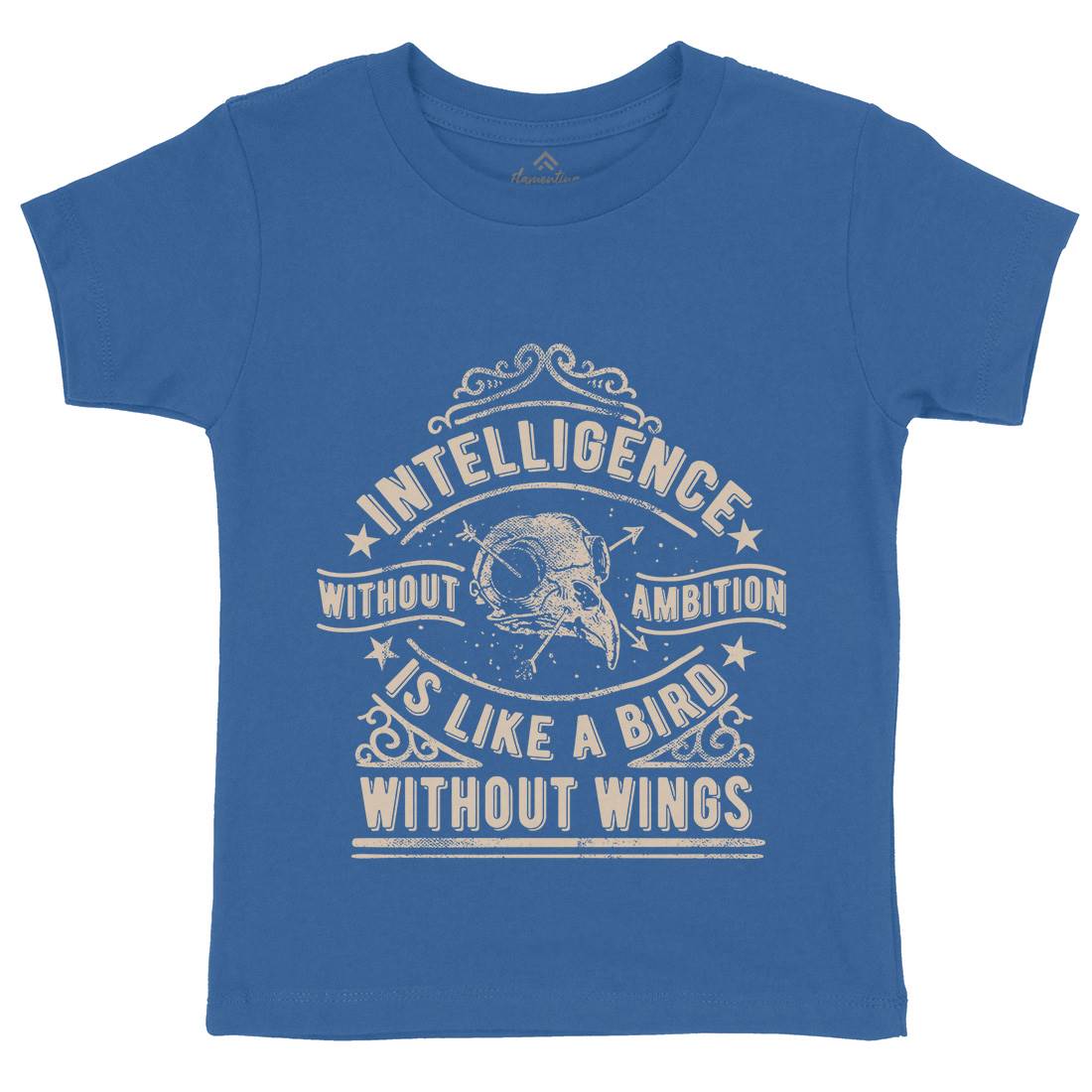 Intelligence Without Ambition Kids Crew Neck T-Shirt Quotes C953