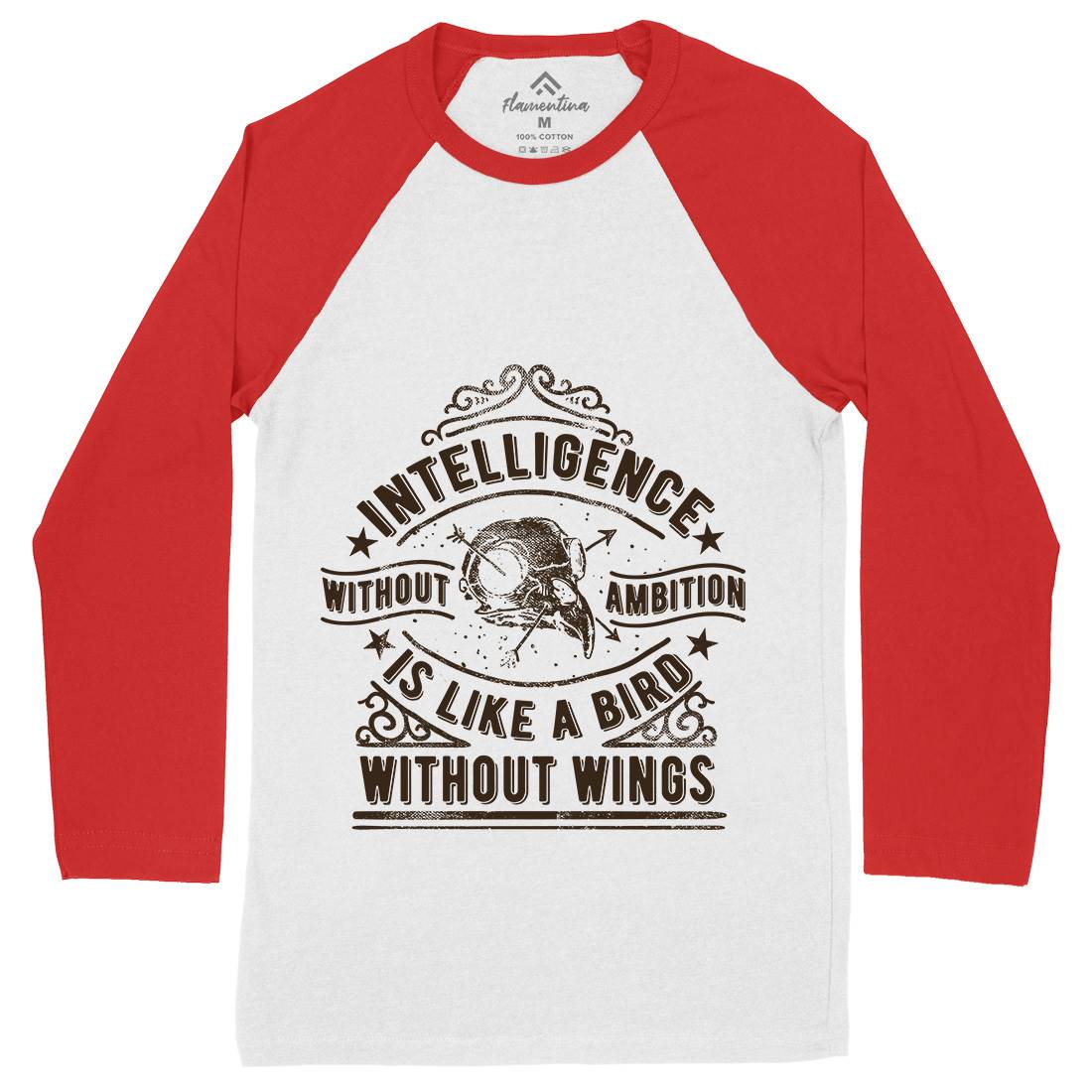Intelligence Without Ambition Mens Long Sleeve Baseball T-Shirt Quotes C953