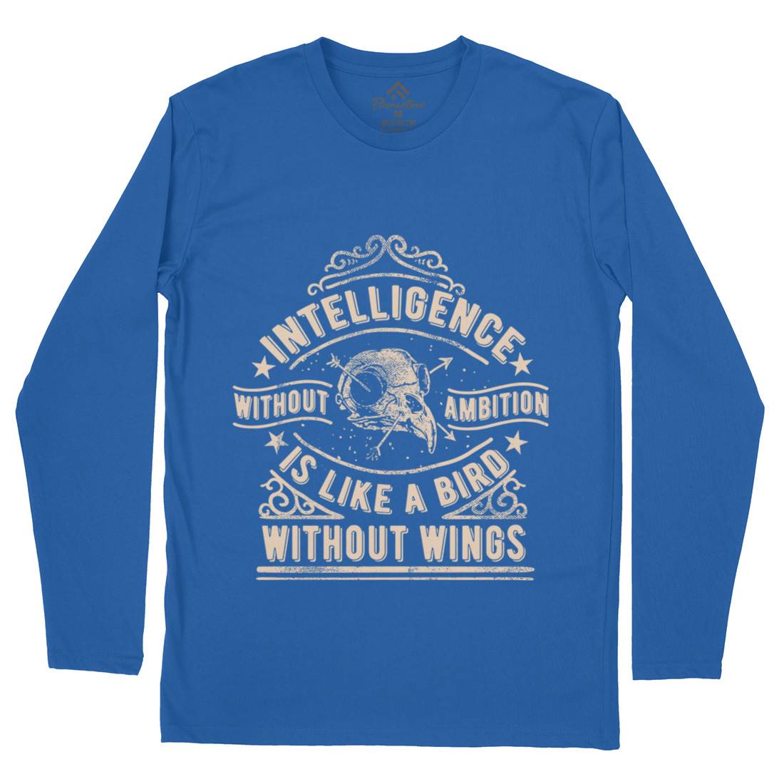 Intelligence Without Ambition Mens Long Sleeve T-Shirt Quotes C953