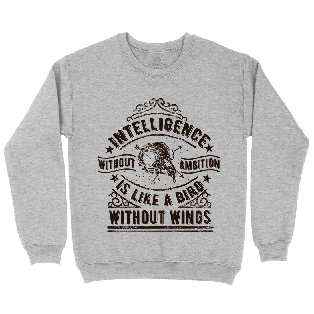 Intelligence Without Ambition Kids Crew Neck Sweatshirt Quotes C953