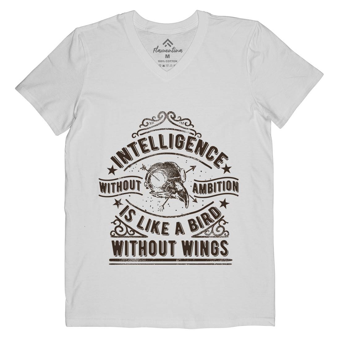 Intelligence Without Ambition Mens V-Neck T-Shirt Quotes C953