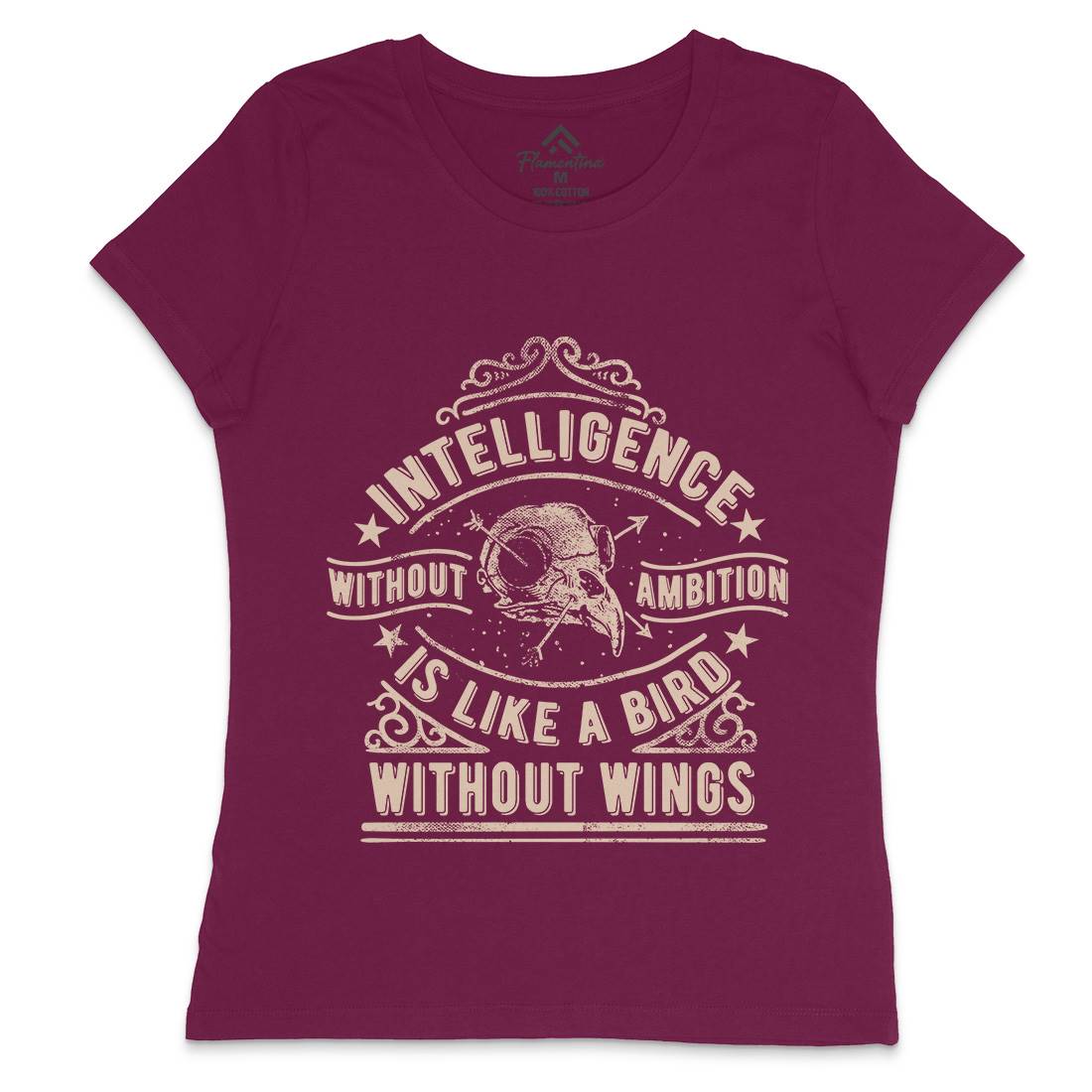 Intelligence Without Ambition Womens Crew Neck T-Shirt Quotes C953