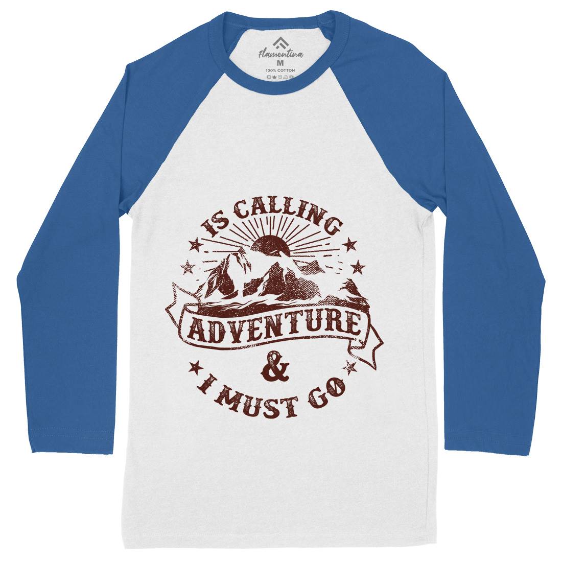 Is Calling Adventure Mens Long Sleeve Baseball T-Shirt Nature C954