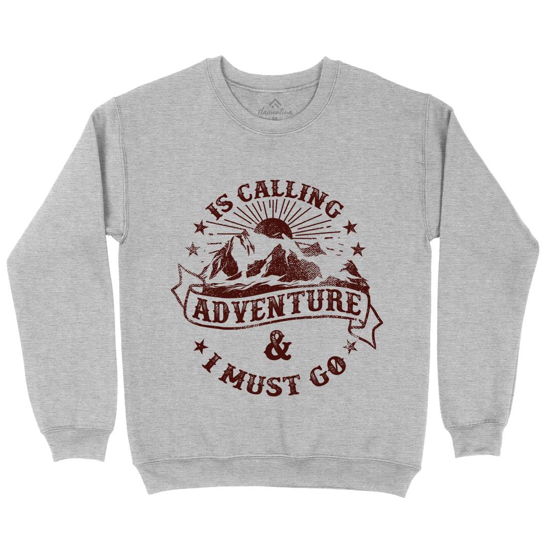 Is Calling Adventure Mens Crew Neck Sweatshirt Nature C954