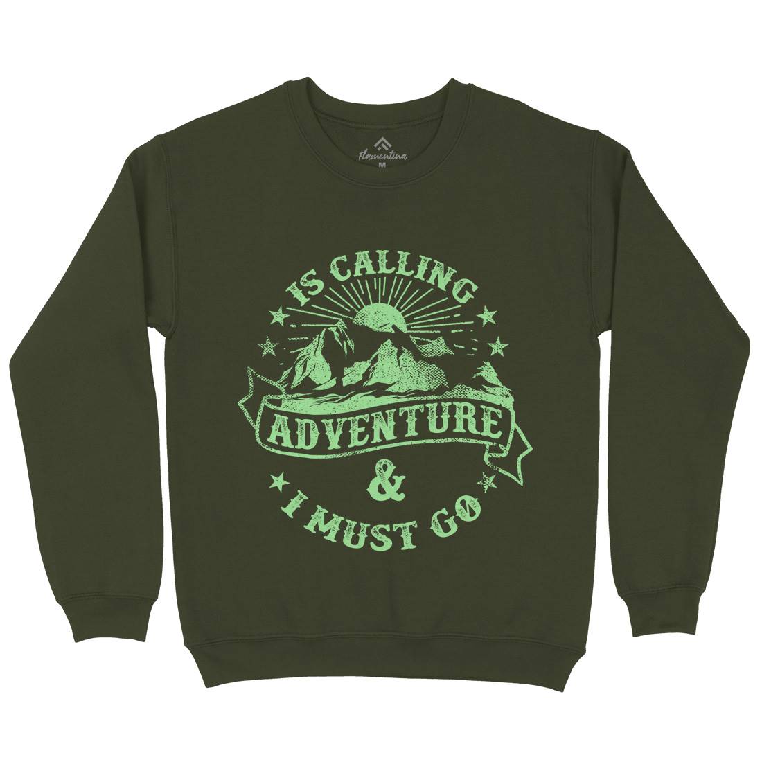 Is Calling Adventure Mens Crew Neck Sweatshirt Nature C954