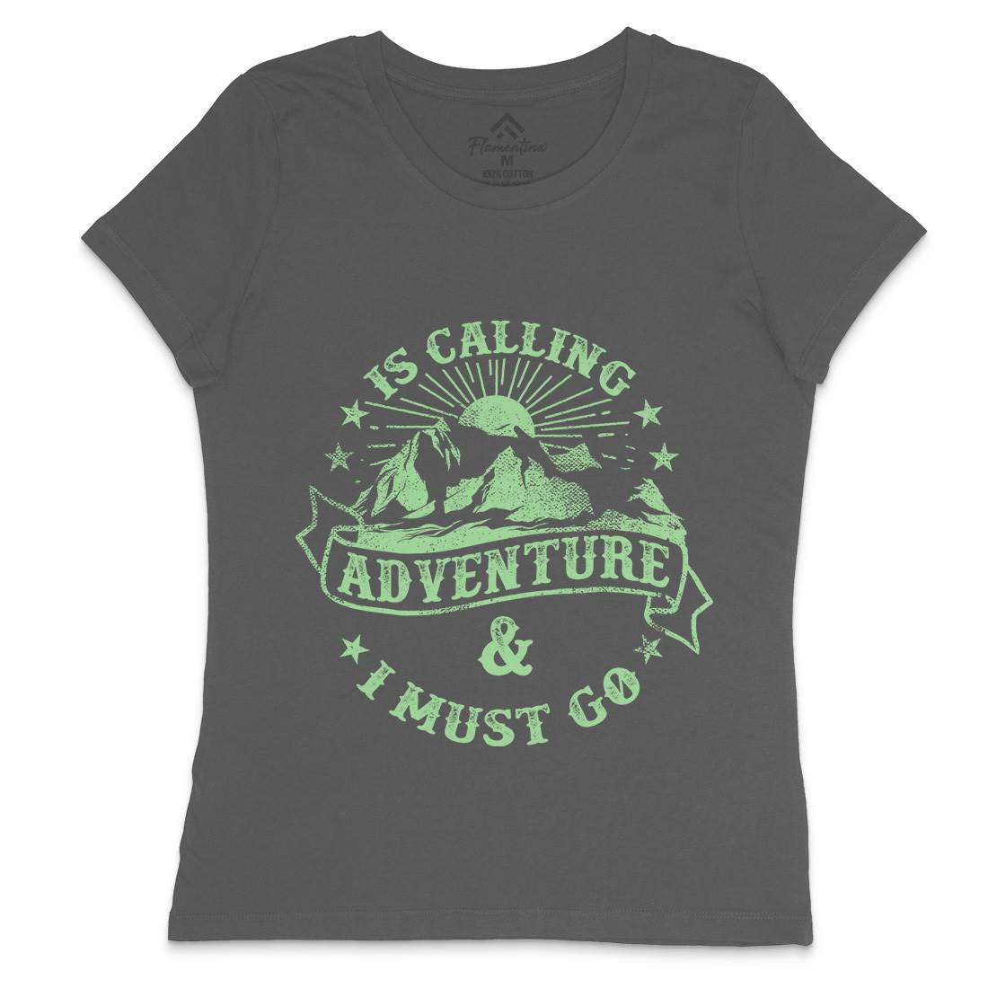 Is Calling Adventure Womens Crew Neck T-Shirt Nature C954