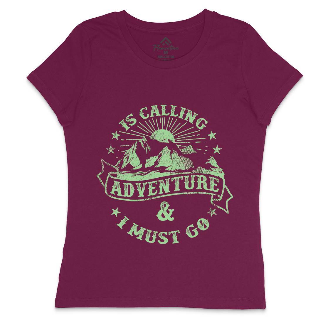 Is Calling Adventure Womens Crew Neck T-Shirt Nature C954