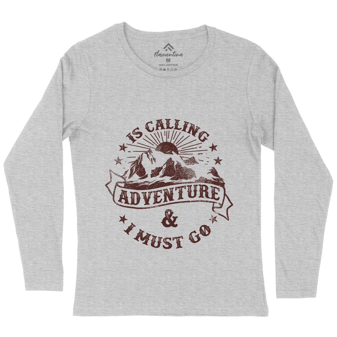 Is Calling Adventure Womens Long Sleeve T-Shirt Nature C954