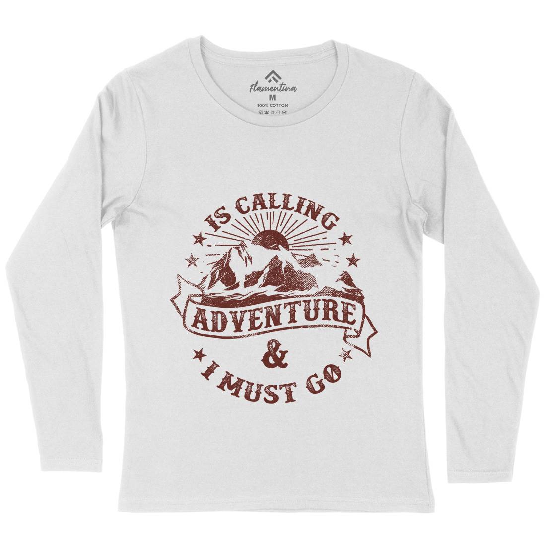 Is Calling Adventure Womens Long Sleeve T-Shirt Nature C954