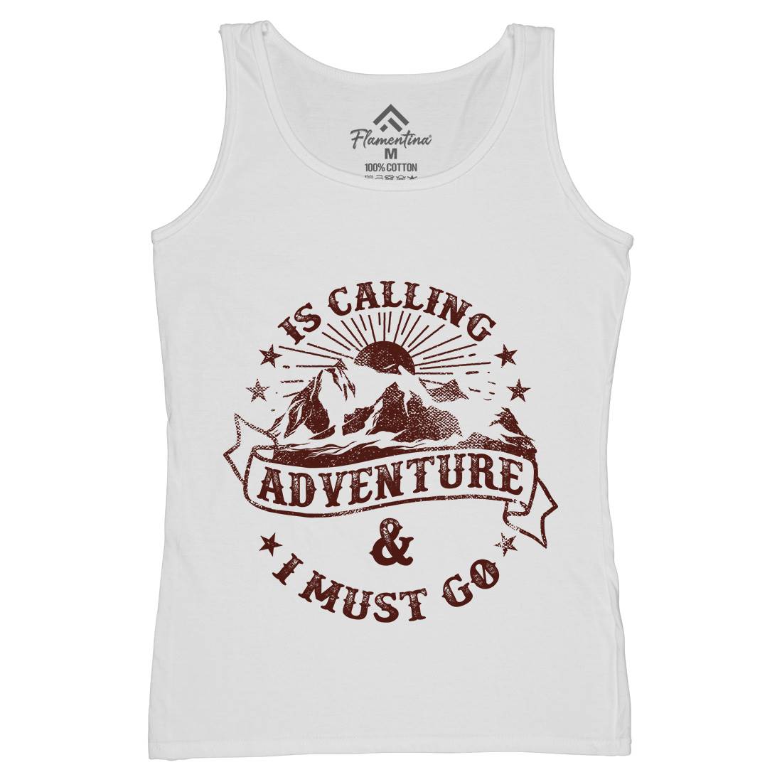 Is Calling Adventure Womens Organic Tank Top Vest Nature C954