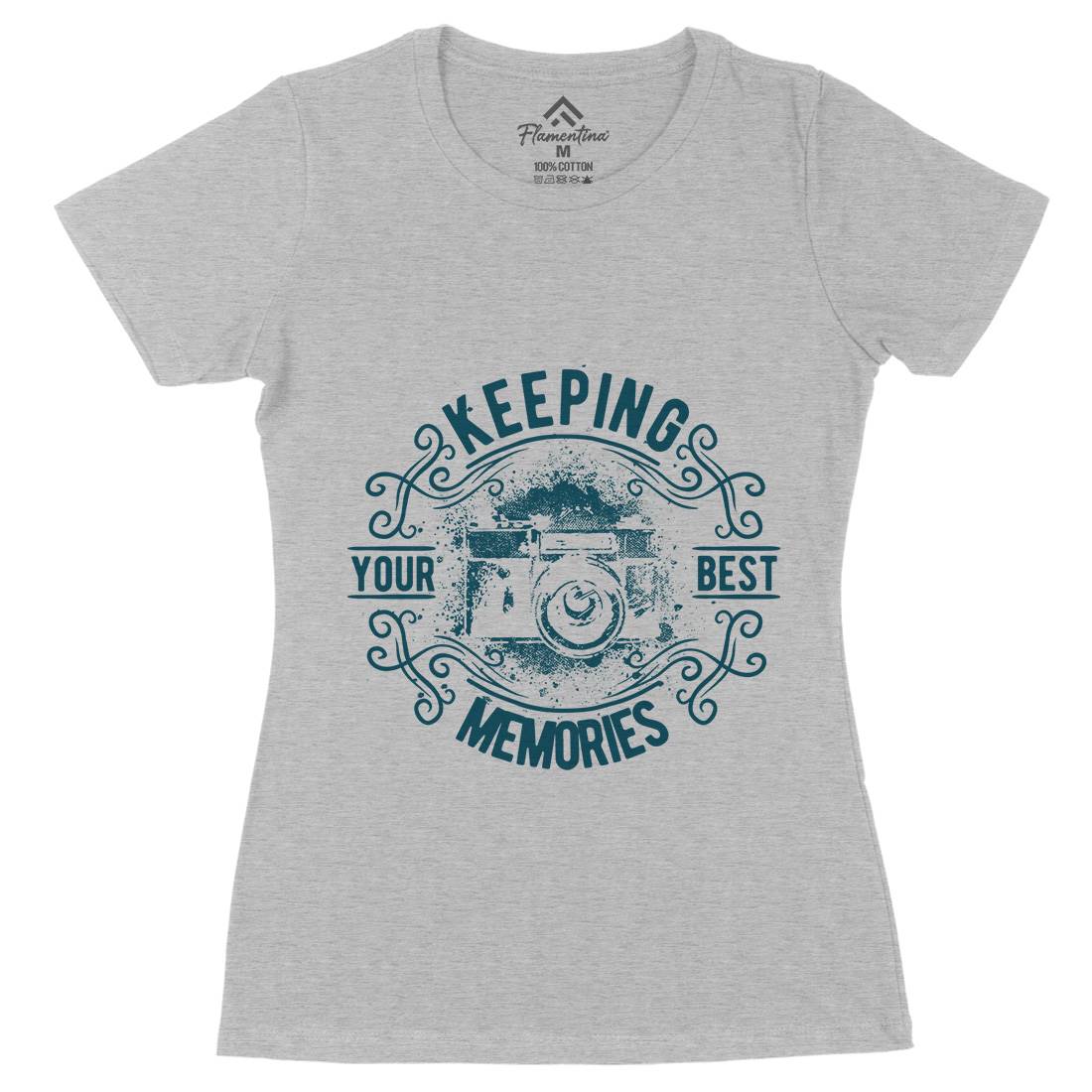 Keeping Your Best Memories Womens Organic Crew Neck T-Shirt Media C955